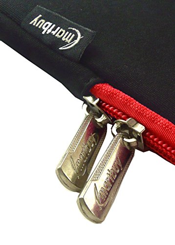 Emartbuy Fusion5 10.6 Zoll Full HD Lapbook Notebook PC Laptop Schwarz / Rot Wasserdicht Neopren weicher Reißverschluss Kasten Abdeckung Sleeve With Rot Innere & Zip ( 10-11 Zoll Tablet / Netbook ) - 3