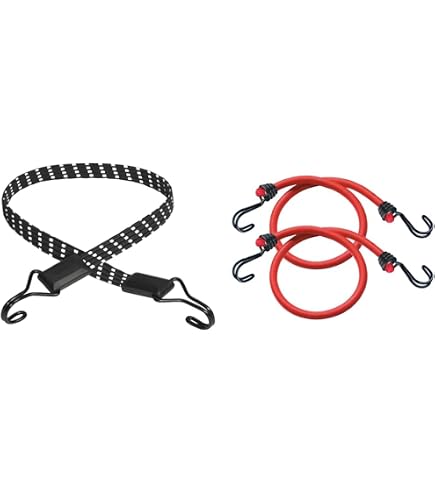 Tendeurs Élastiques 5m Avec 10 Crochets - Corde Latex Résistante UV | Transport Vélo, Camping, Bâches
