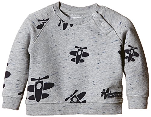 Bellybutton Kids Baby Boys 1572953 Crew Neck Long Sleeve Sweatshirt, Multicoloured (allover Multicolored 0003), 6-9 Months (Manufacturer size: 74)
