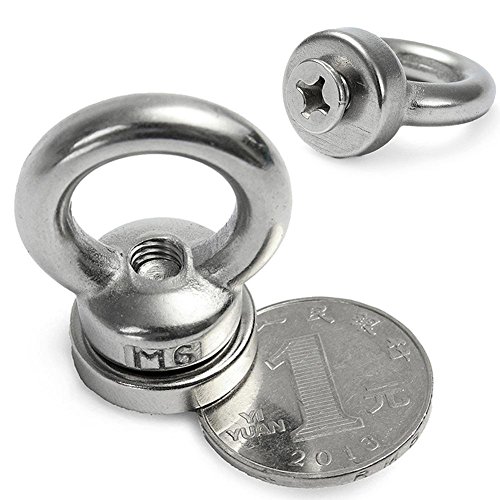 Bestforever21 1 X Magnétique Crochet Néodyme Récupération Aimant Métal Trésor Chasse Mer Détecteur De Pêche