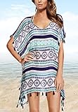 Strandponcho Strandkleider Bikini Cover Up Sexy Beach Bikini Dress Damen Bademode Boho Sommerkleid große größen Sommer Blusen Strandhemd - 3