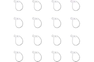 PH PandaHall- 1 Sac/20pcs Acier inoxydable Composants Dormeuses Crochet Boucles d'Oreilles 15x10mm