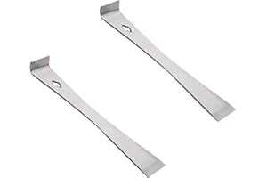 PRYON 2 Pcs Hive Tool,Beekeeping Tools Bee Keeping Equipment Set Honey Scraper Beekeep Supplies Flat Crowbar Heavy Duty Pry Nail Puller Remover Bar Small Stainless Steel,for Collecting BeeHoney Demolition