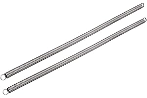 sourcing map Ressort de Traction Ressort de Tension Ressorts d'Extension 1mm Fil Dia, 8mm OD, 300mm Libre Longueur Ressort Acier Petit Double Crochet 2pcs