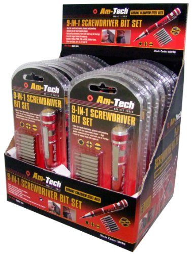 Am-Tech 9-in-1 Screwdriver bit Set, L0490 - 2