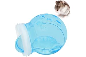 WishLotus Hamster Sand Bathroom, Detachable Mini Plastic Hamster Sand Bath Container Small Pet Bathtub Extermal Toilet for Drawf Hamster Guinea Pig Gerbil(Mini Blue)