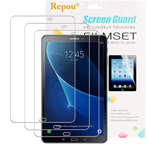 Repou Samsung Galaxy tab A 10.1 Folie (3 Stück) Schutzfolie ultra-Stärke ltra-klare Kristallklar Displayschutz Displayschutzfolie (Galaxy tab A 10.1 (3 Stück))