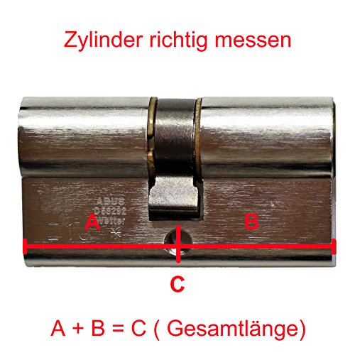 ABUS EC550 Doppelzylinder Türzylinder 45/65 inkl. 5 Schlüssel