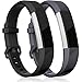 Produktbild HUMENN Für Fitbit Alta HR Armband, Alta Armband Verstellbares Sport Ersatz Band Ersatzarmband Wristband Silikonarmband Fitness Zubehörteil mit Metallschließe Small Schwarz+Grau