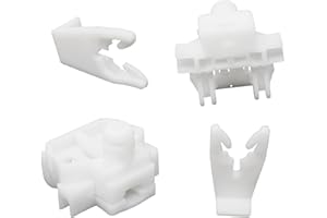 FINAO AUTOPARTS 2 clips agrafes de réparation lève-vitre avant | Installation facile & qualité OEM | Compatible avec Renault Clio 2 II