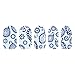 Tattify Paisley Nail Wraps - Denim on Denim (Set of 22)
