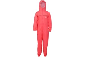 Zorax Garçons Filles Rose (11-12 ans) Imperméable Coupe-Vent Léger Manteau de Pluie pour Enfants Combinaison Sèche Tout en Un Puddle Unisexe Goutte à Goutte Imperméable