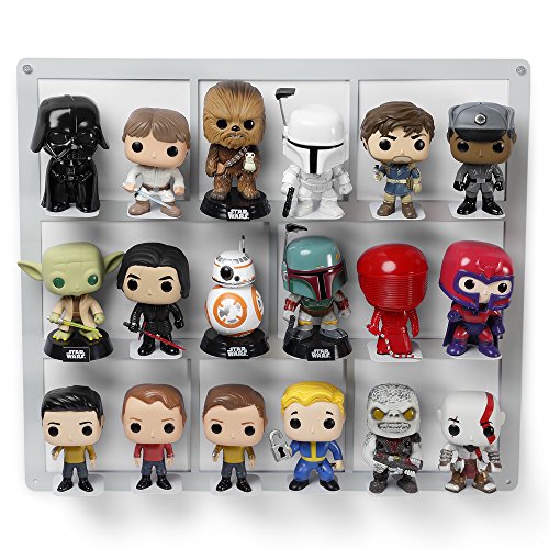 Borangame Estanteri?a Coleccionista con Espacio para Exhibir 18 Funko Pop | Expositor o Soporte Meta?Lico para Figuras de Anime, Peli?culas y Coleccionables