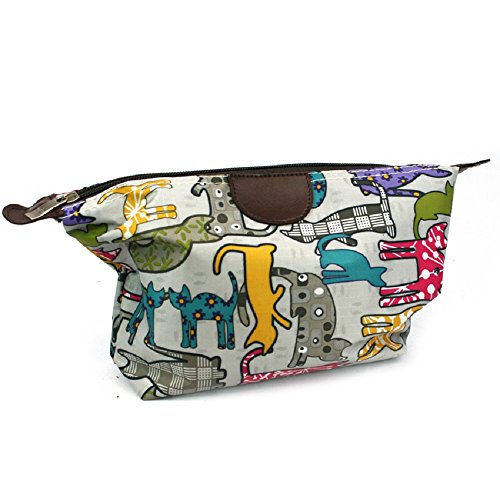 Preisvergleich Produktbild Black Ginger Kulturbeutel Make Up Kosmetiktasche – Mehrfarbig Katzen Design