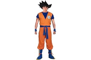 Funidelia | Costume da Goku Dragon Ball per uomo Son Goku, Sfera del drago, Manga - Costume per Adulto e accessori per Feste, Carnevale e Halloween - Arancione