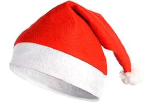 thematys Père Noël Chapeau de Père Noël Chapeau à pointe - en 2 designs différents pour adultes - parfait pour la période de Noël