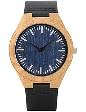 UNIQUEBELLA Uhr Armbanduhr Herren uhr Herren Armbanduhr Holz Armbanduhr Analog Quarzuhr Leder Armband männer Aus...