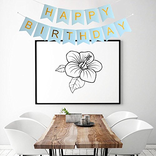 Happy Birthday Wand Banner, Chic Weiß/Hot Pink und Gold Party Dekorationen, vielseitig, schön, Schwalbenschwanz Wimpelkette Flagge Girlande Ideen überraschen. - 4