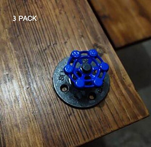 XGMSD Industrial Style Hook Steam Valve Hook Retro Creative Hook Wall Hanging Hook Door Handle Drawer Handle (3 Pack),F