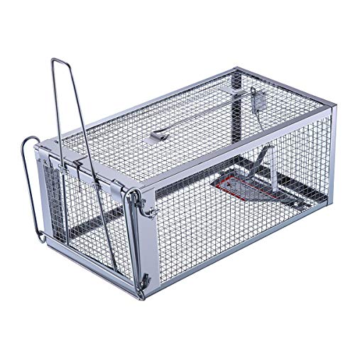 Trapro Humane Rat Trap Live Rat Cage Trap for Rats Mice Chipmunks and Other Similar-Sized Rodents - Large