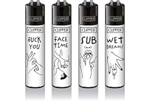 ‎DHOBIA DHOBIA Clipper® Feuerzeuge - 4er Sets -neuste Kollektion + 1x Gratis Clipper (Adult #2) LMC329