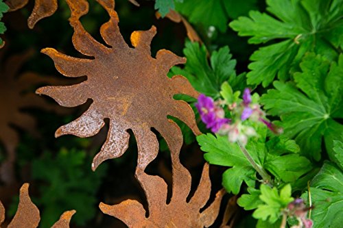 Dekokugel, Rost Ø 30cm Sonne - 4