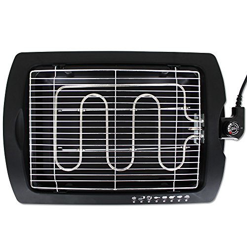 Elektronischer Tisch-Grill mit Grillzange – Elektrogrill 2000 Watt – BBQ Partygrill – Campinggrill - 5
