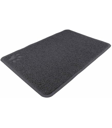Alfombra Para Arenero De Gato Forma De 8 - PVC Suave Antideslizante, 45.7 X 25.4 Cm, Fácil De Limpiar
