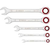 Bosch Professional, Ratchet Key Set, Key Set 5 Pieces, 8,10,13,17,19mm, 1600A02Z3D, Blue