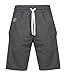 Produktbild Banqert Herren Slim-Fit Short-s Sunny Strokes von, Männer kurze Hose-n Sweatpant-s Jogginghose-n Sporthose-n Freizeithose-n Sweathose-n Sweatshort-s Chill Jogger, Dunkelgrau XXXL
