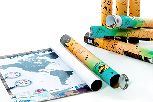 Scrape Map XXL Weltkarte in XXL zum rubbeln als Geschenkidee - 3