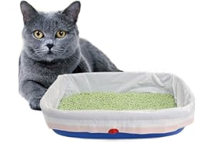 BYYX 10 Pack Cat Litter Bags Drawstring Cat Litter Liners Pet Garbage Liner (10 Pack,Medium)