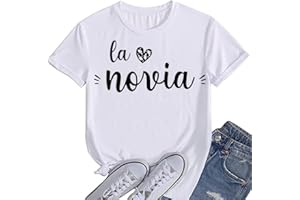 JPHCHSC Camiseta De La Mariee Team Bride para Mujer, Top De Dama De Honor, Camisetas De Despedida De Soltera, Camisetas De Manga Corta, Tops del Equipo De La Mariee 033