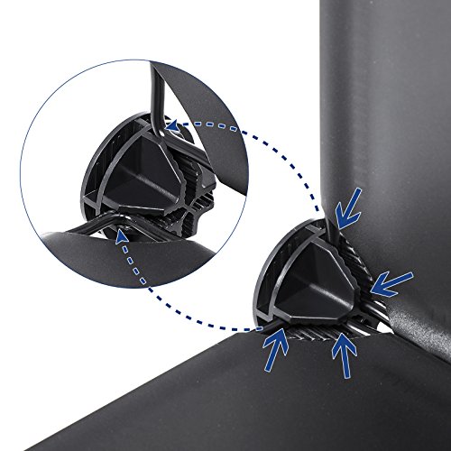 Songmics 20 Stück Kunststoff Verbindungsstück Plastikverbindungsstück für DIY Steckregalsystem schwarz ALPC0B-20 - 4