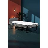 Niron Bonbon Katlanır Yatak | 90x200 cm | Metal Karyola, Kapitoneli Metal Başlık, 14 cm S&uuml;nger Yatak