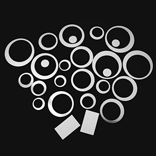 24 Stück Circle Spiegel Style abnehmbar Decal Kunst Wandbild Wand Aufkleber Haus Dekor - 8
