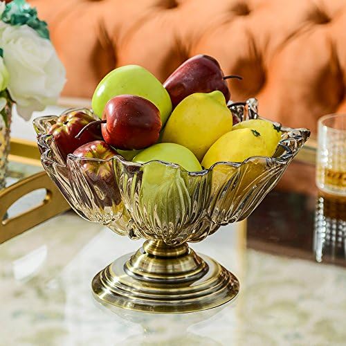 The Golden Apple Society High Class Italian Cut Clear Glass Serving Plate/salad/food Bowl,Limited Edition Serveware