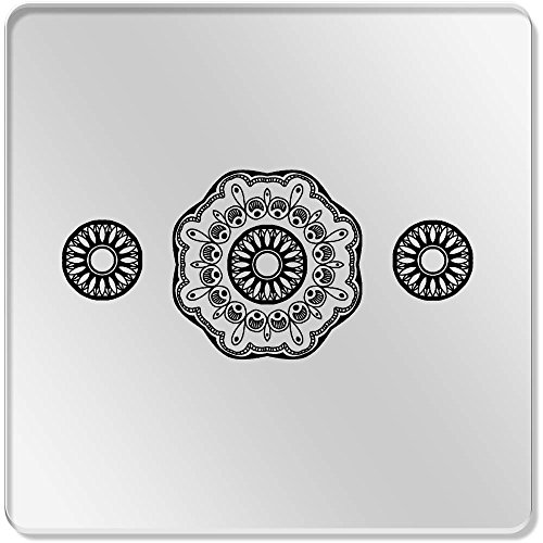 6 x 'Floral Mandala Pattern' 95mm Clear Coasters (CR00077053)