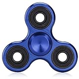 Lalang Spinner Fidget Jouet Tri Fidget Hand Spinner Pour Adultes Enfant (Aluminum Bleu)