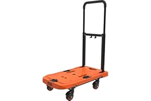 PHILIPS Black+Decker Carro Plegable máximo 90 kg Altura Regulable Mango 61,4 x 37 x 3 x 89,4 cm Naranja