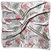 Produktbild Flamingo And Palm Leaves (2) Pattern Women'S Large Square Scarf Neck Scarf Set Silk Feeling Satin Hair Wrapping
