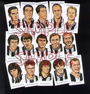NEWCASTLE UNITED LEGENDS  CARD SET