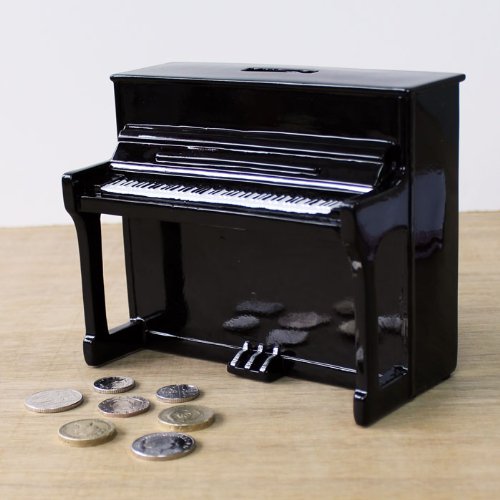 My music Geschenke "Piano" Geld Box schwarz