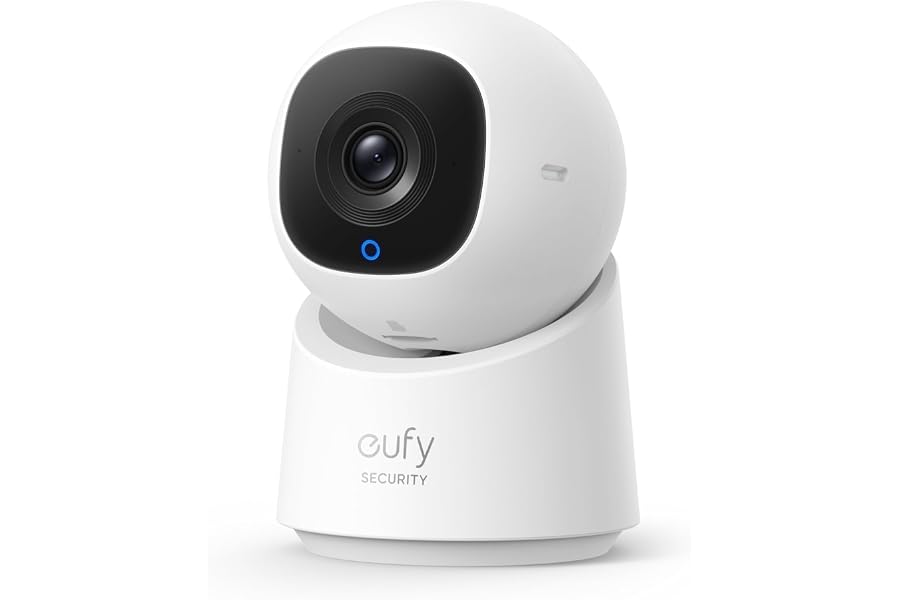eufy Security C220 Indoor Camera, Surveillance Camera with 2K Resolution, 360° Rotation and Tilt, Wired Indoor Surveilla