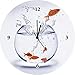 Produktbild Artland Wand-Analog-Funk-Quarz-Uhr Digital-Druck auf Echt Glas mit Motiv Simon Coste Goldfischaquarium Tiere Wassertiere Fisch Fotografie Weiß A6MF