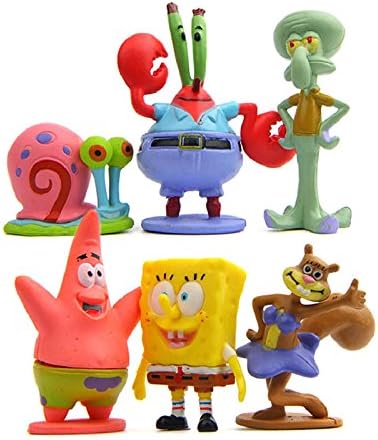 ONOGAL Spongebob figures collection set of 6 characters Spongebob Squidward Patricio Lord Cangrejo Arenita and...