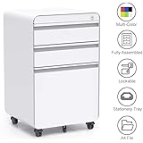 DEVAISE Metall Rollcontainer, Aktenschränke, Büro-Rollcontainer