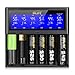 Produktbild InLife Akku Ladegerät Golisi S6 mit großem Bildschirm Universal Batterie Ladegerät mit 6 Slot für Li-ion Batterie( 18650/26650/21700/20700/18500/18350/18490) und NiMH oder NiCd Batterie(AAAA/AAA/SC/C)