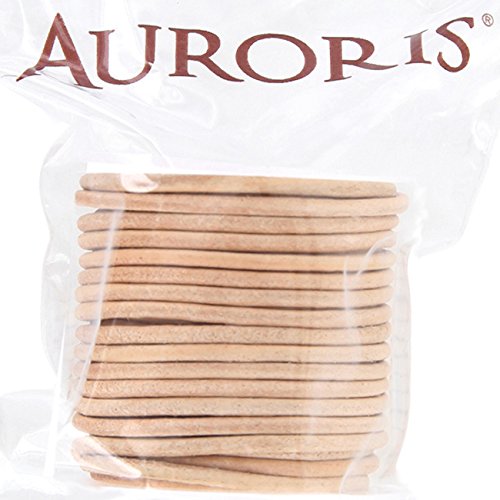 Auroris 10 m Rolle Lederband, rund Durchmesser 5 mm, natur - 2