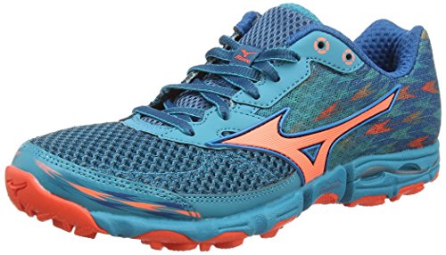 Mizuno Wave Hayate 2, Zapatillas de Running Mujer, Turquesa (Capri Breeze/Fiery Coral/Blue Sapphire), 40 EU (6.5 UK)